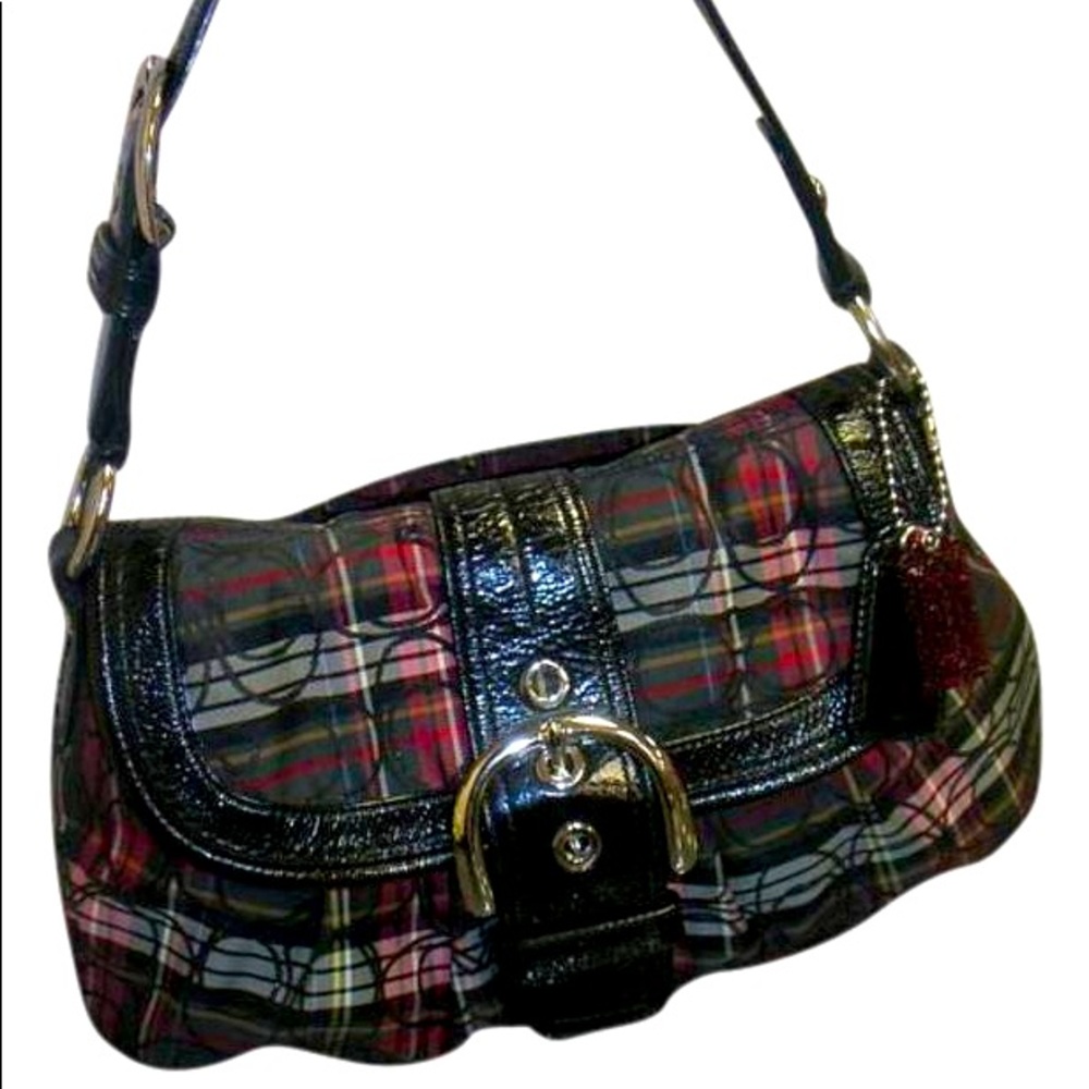 Coach Soho PleatedPlaid Tartan Purse